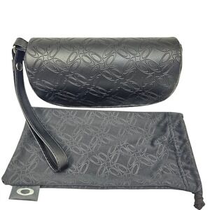 Oakley Sunglasses Soft Shell Zip Case All Over Logos Travel Carrier Pouch Black